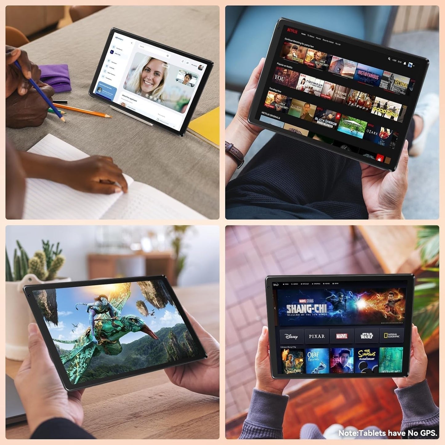 Tablet Android 10.1" Octa-Core, 24 GB RAM (4+20) + 128 GB, Wi-Fi 6, BT 5.0, Pantalla IPS HD, Batería 8 h | Android 15 (2025) – URAO
