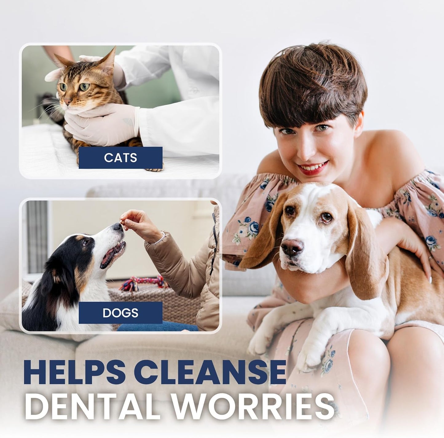 Rad Health Kit Dental para Mascotas | Cepillo y Pasta Dental para Perros y Gatos | Higiene Oral Diaria