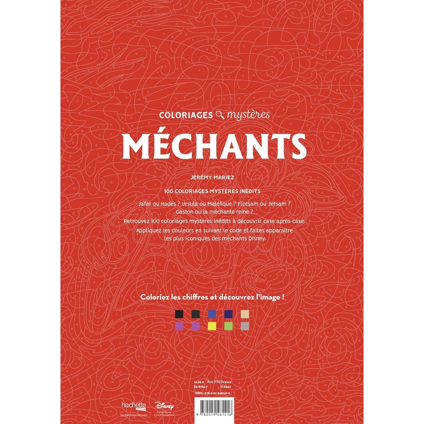 Dibujos para colorear de Disney Mystery | Edición: Villanos | Arteterapia | Idioma: Francés