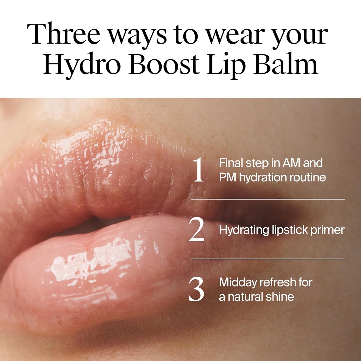 Neutrogena Hydro Boost - Bálsamo labial de ácido hialurónico, vitamina E nutritiva deja los labios hidratados, color rosa transparente teñido con un sabor a bayas dulces, bayas transparentes, 0.5