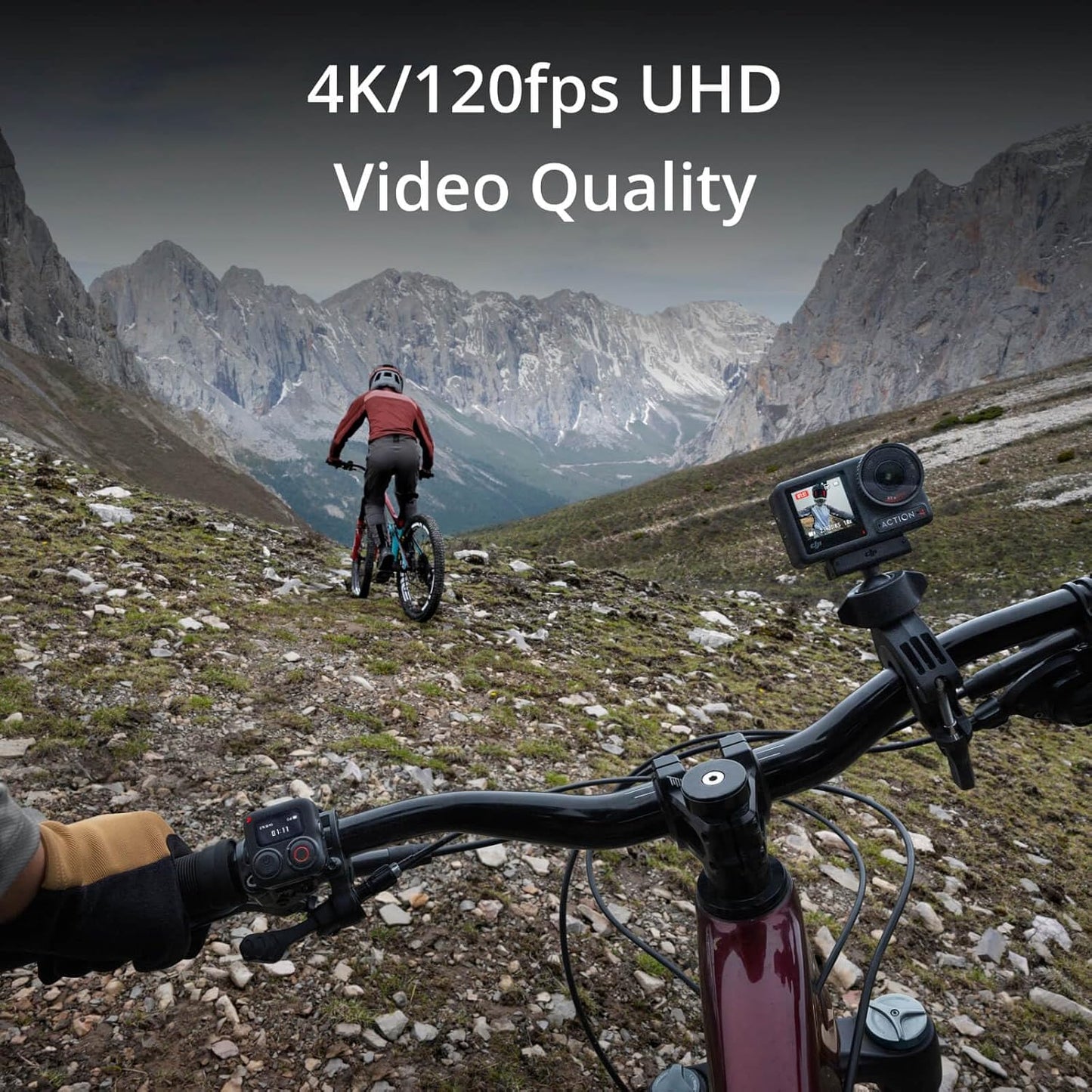 DJI Osmo Action 4 Essential Combo – Cámara de acción 4K con sensor grande, colores cinematográficos y autonomía extendida - 4K/120Fps Waterproof