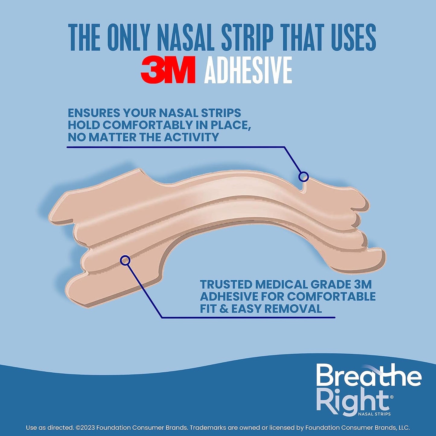 Breathe Right Tiras Nasales Originales | 30 Unidades | Alivio de Congestión Nasal y Ronquidos | Ajuste Cómodo, Sin Fármacos