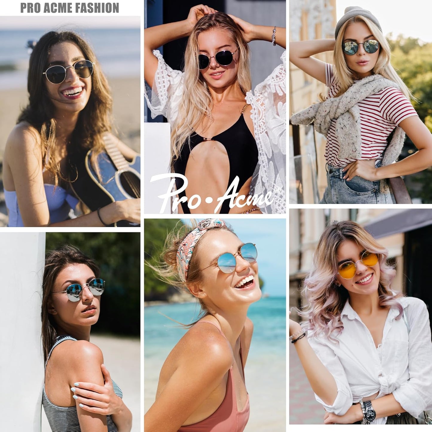 Anteojos de Sol Redondos Polarizados de Metal – Estilo Retro de Diseñador para Mujer, Protección UV400