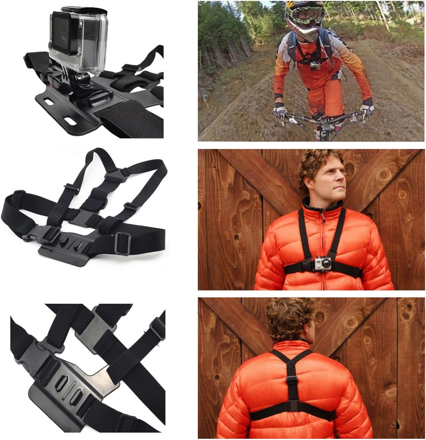 Kit de Accesorios 7-en-1 para Cámaras de Acción — Compatible con AKASO (EK7000/EK7000 Pro/Brave 4/Brave 4 Pro/Brave 7 LE/Brave 7/Brave 8/V50X/V50 Pro/V50 Elite), GoPro Hero 13/12/11/10/9 y DJI Action