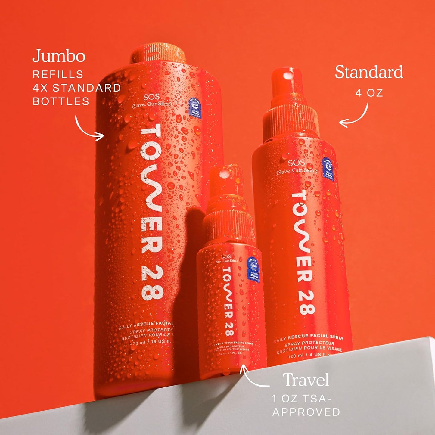 SOS diario - Spray facial para pieles sensibles - Ac hipocloroso - Reducción de enrojecimiento