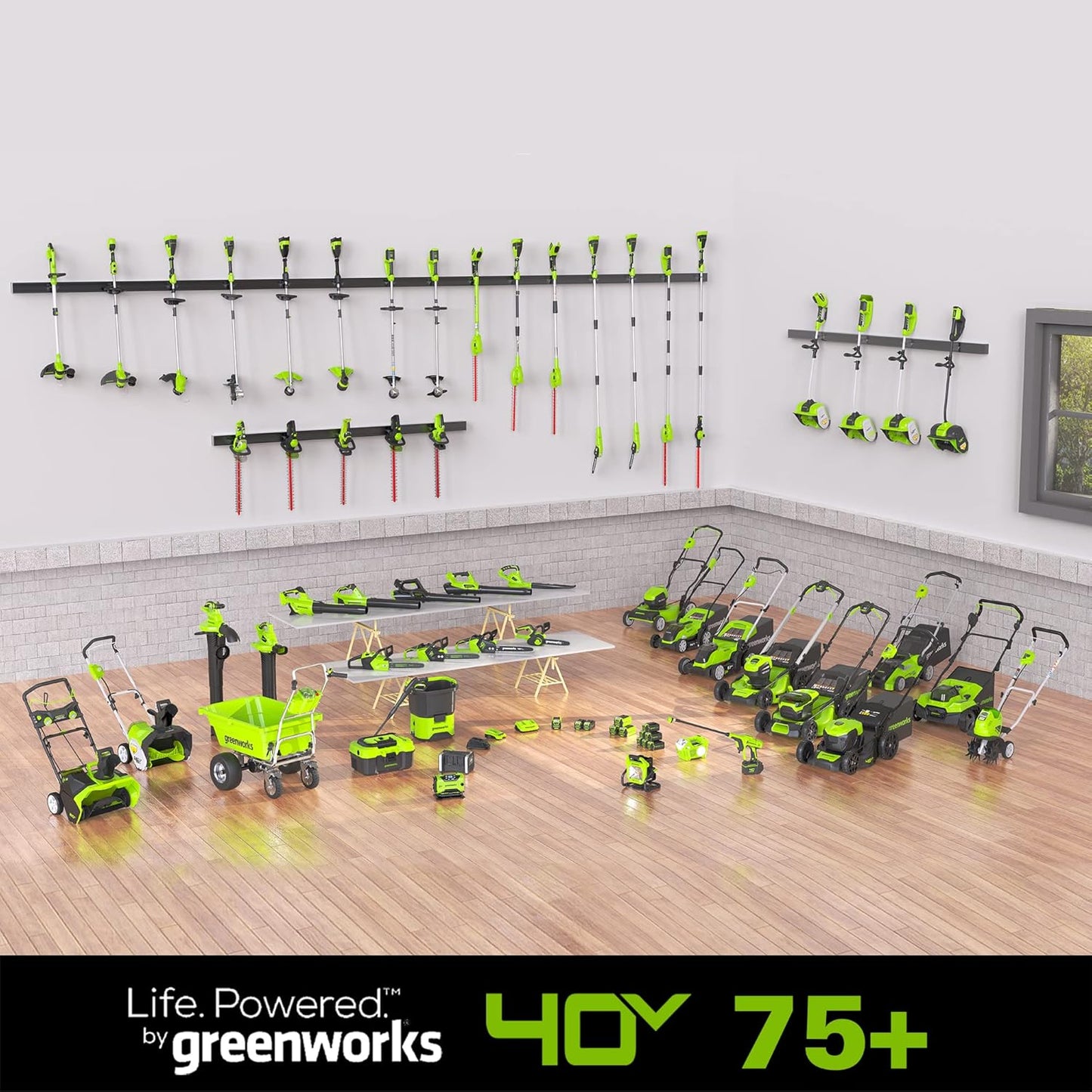 Soplador de hojas Greenworks | Soplador axial inalámbrico sin escobillas de 40 V (130 MPH / 550 CFM/75+ herramientas), solo herramienta