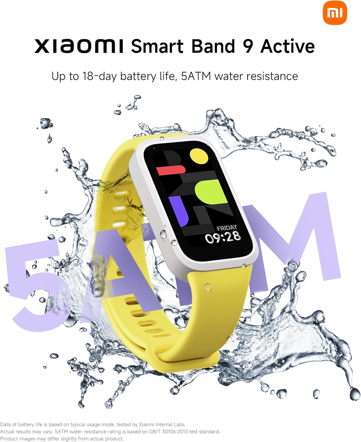 Smart Band 9 Active Global | Pantalla 1.47", 60 Hz | Hasta 18 días de batería | 50 modos deportivos | Salud 24/7 | 5 ATM (negro)