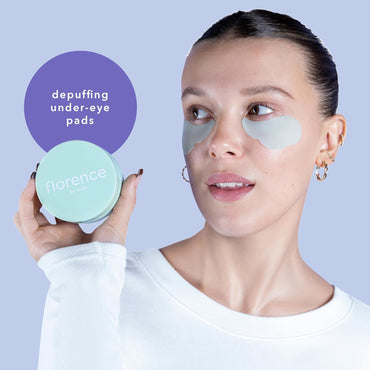 Florence by Mills Floating Under Eye Gel Pads | Parches Desinflamantes con Cafeína, Té Verde y Cactus | Hidratan y Re-energizan la Mirada – 30 Pares (60 unidades) – Veganos y Cruelty-Free