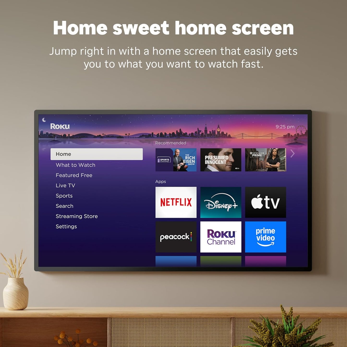 Roku Streaming Stick 4K | Resolución 4K, HDR10+ y Dolby Vision | Wi-Fi de Largo Alcance + Control por Voz | +500 Canales Gratis y Apps como Netflix, Disney+ y más