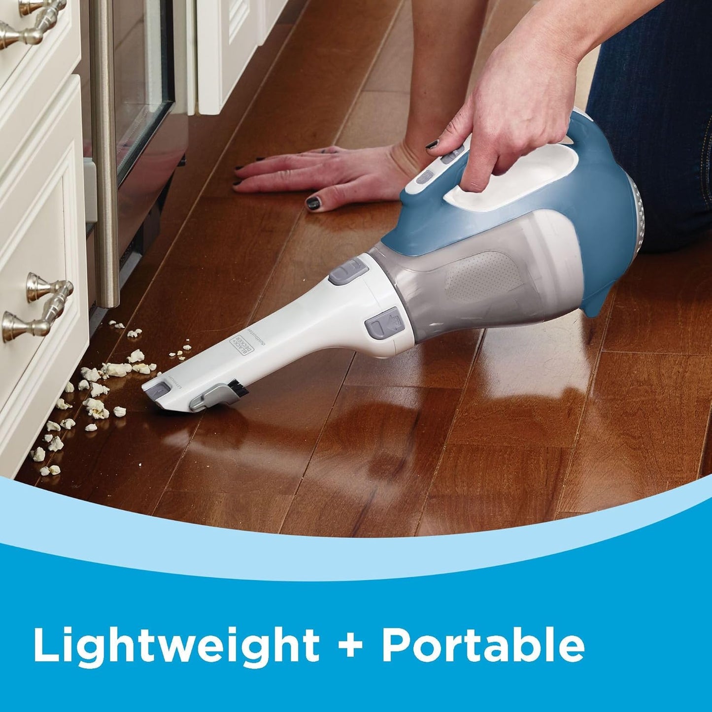 Aspiradora Manual Inalámbrica BLACK+DECKER dustbuster AdvancedClean, Compacta para Hogar y Auto con Herramienta para Ranuras (Modelo CHV1410L)