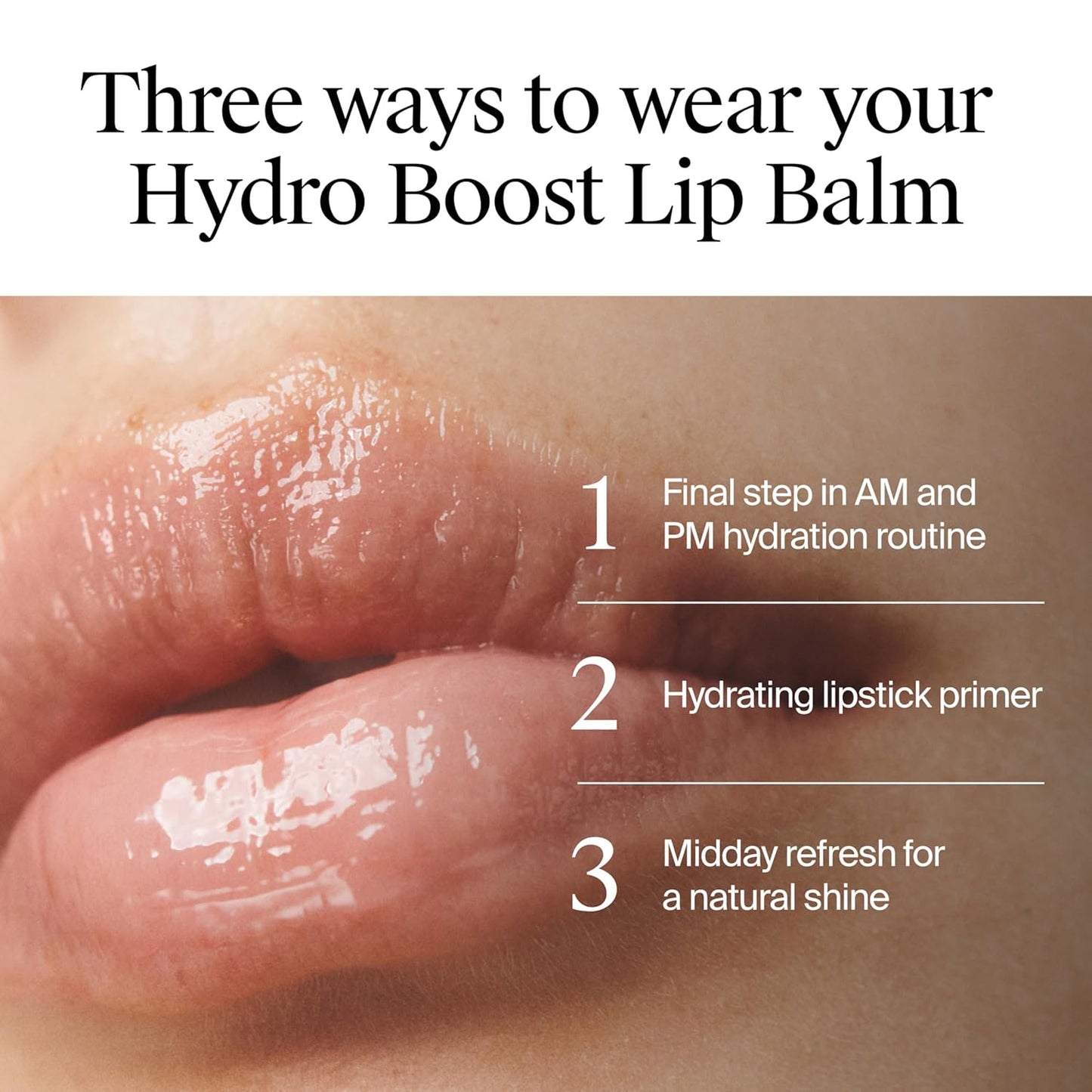 Neutrogena Hydro Boost - Bálsamo labial de ácido hialurónico, vitamina E nutritiva deja los labios hidratados, color rosa transparente teñido con un sabor a bayas dulces, bayas transparentes, 0.5