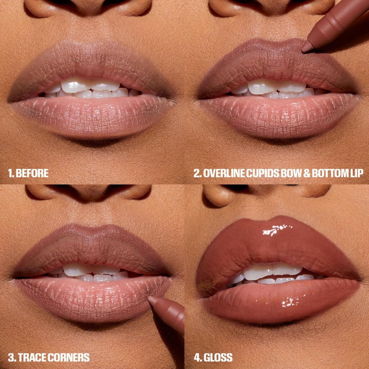 Huda Edición Limitada Pink Kit Juicy Bombshell Lip Duo - Lápiz de labios y brillo de labios - Tamaño de viaje