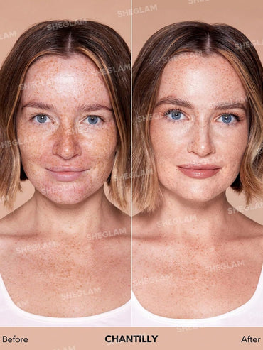 Base líquida hidratante impecable | Cobertura hidratante Corrector de poros invisible | No grasa | Ligera y natural | Color: Chantilly