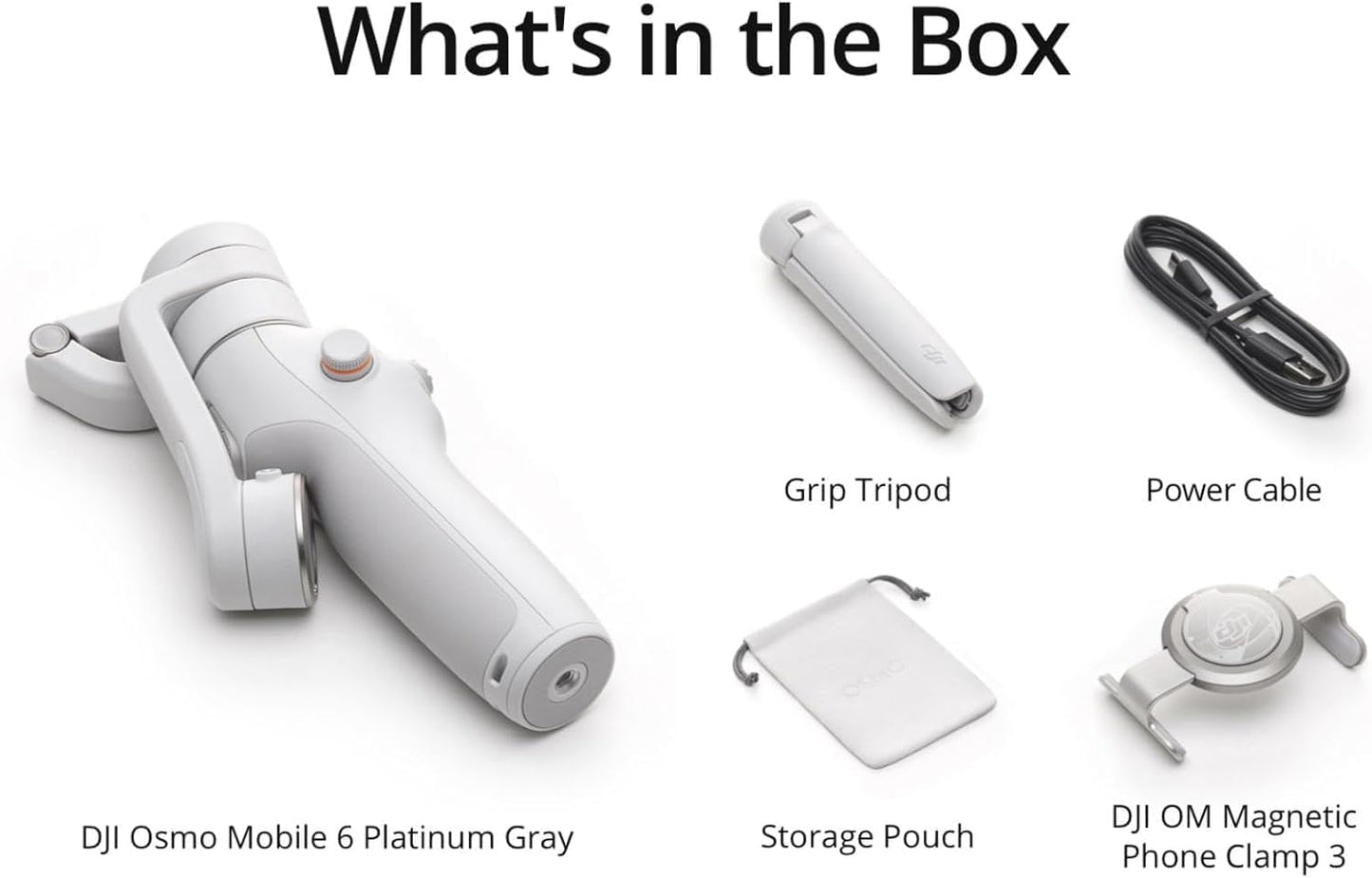 DJI Osmo Mobile 6 Estabilizador Gimbal para Smartphone – 3 Ejes, Seguimiento Inteligente, Palo Extensible Integrado, Control desde Smartwatch, Portátil y Plegable – Platinum Gray