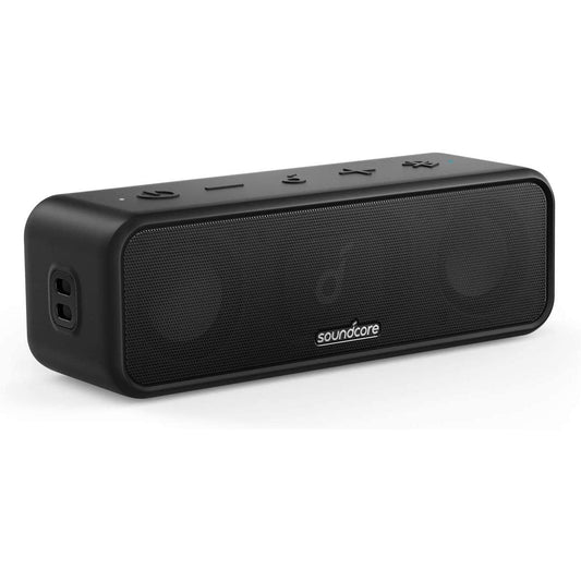 Soundcore 3 – Bocina Bluetooth Portátil (16 W), IPX7, 24 h de Batería, Drivers de Titanio, BassUp™, PartyCast, Ecualizador en App – Para casa, ducha, exterior y playa