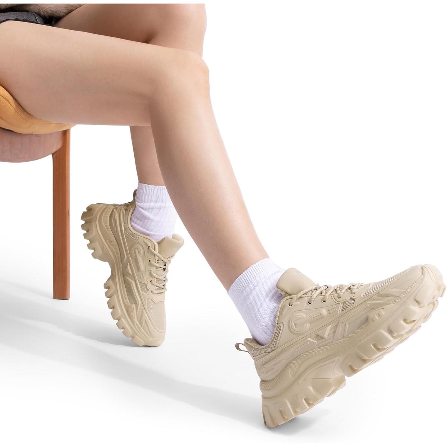 Zapatillas Mujer DREAM PAIRS Chunky | Sneakers Plataforma Bold con Cordones | Moda Casual y Cómoda