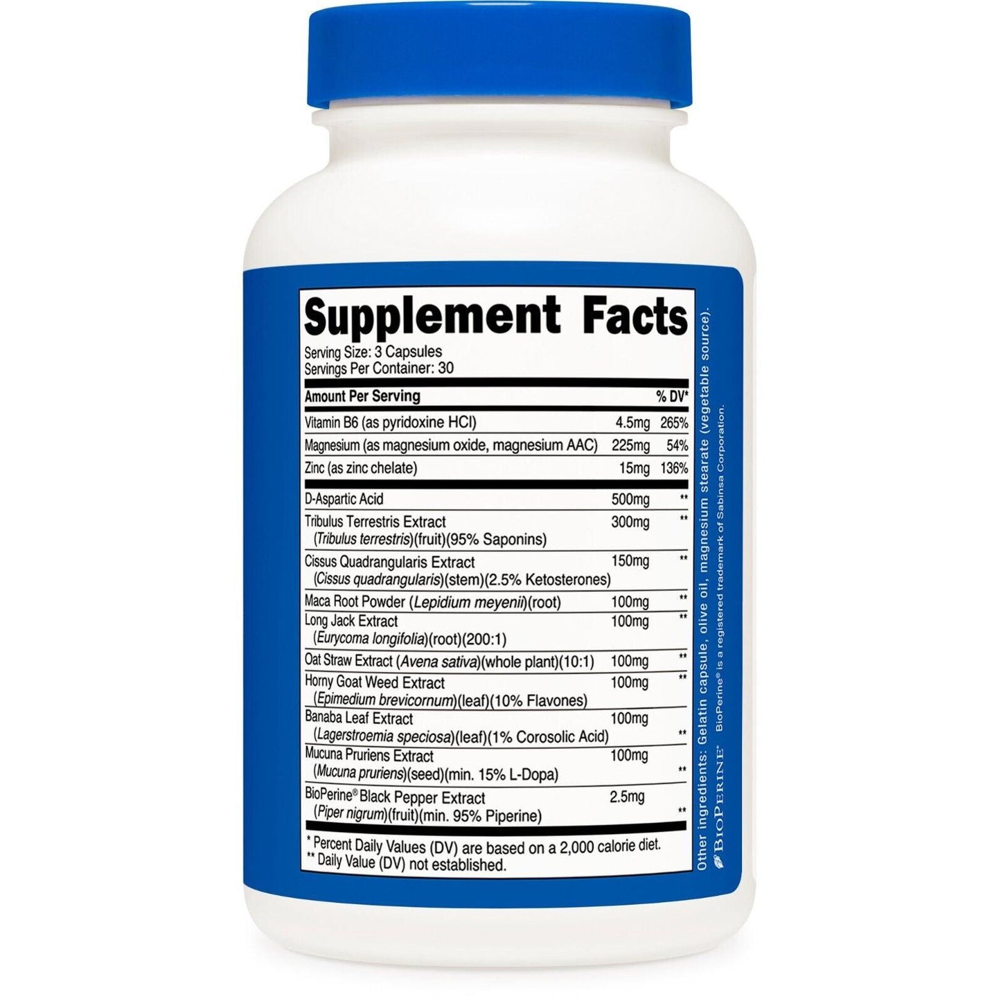 Nutricost T-Level Complex | 90 Cápsulas Vegetarianas (Testosterona)
