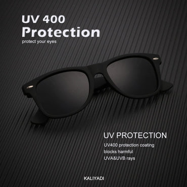 KALIYADI - Lentes de sol polarizados unisex, acabado mate, lentes de espejo de color, bloqueo ultravioleta, paquete de 3 unidades