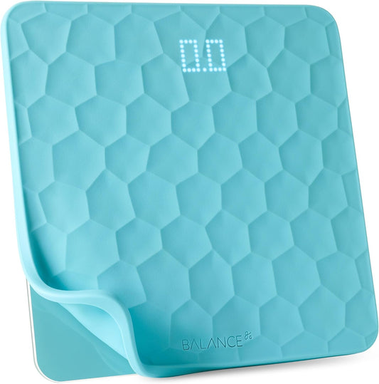 Báscula Digital de Baño con Cubierta de Silicona Removible – Antideslizante, Fácil de Limpiar, 400 lb de Capacidad, Alta Precisión con Pantalla LED