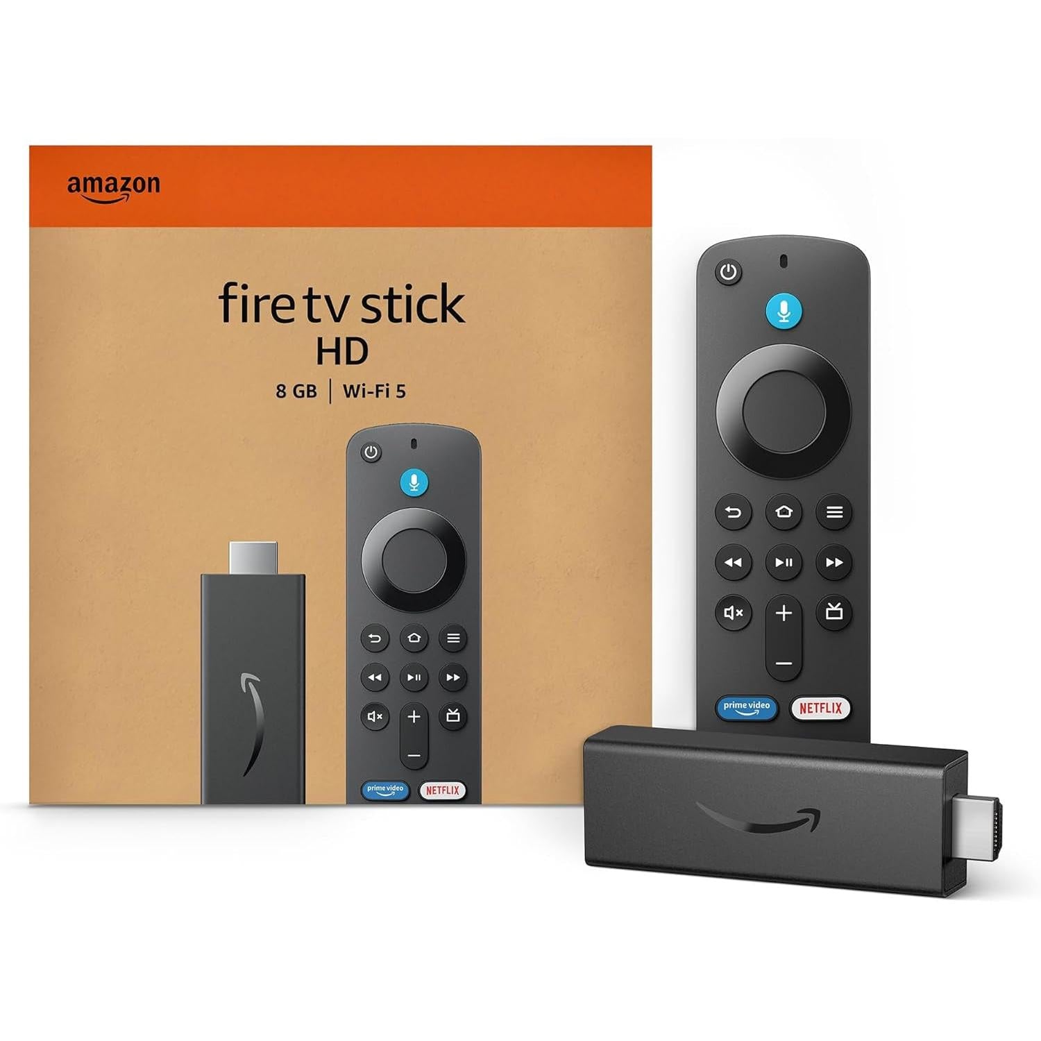 Fire TV Stick HD (Newest Model), Free and Live TV, Alexa Voice Remote, Smart Home Controls, HD Streaming