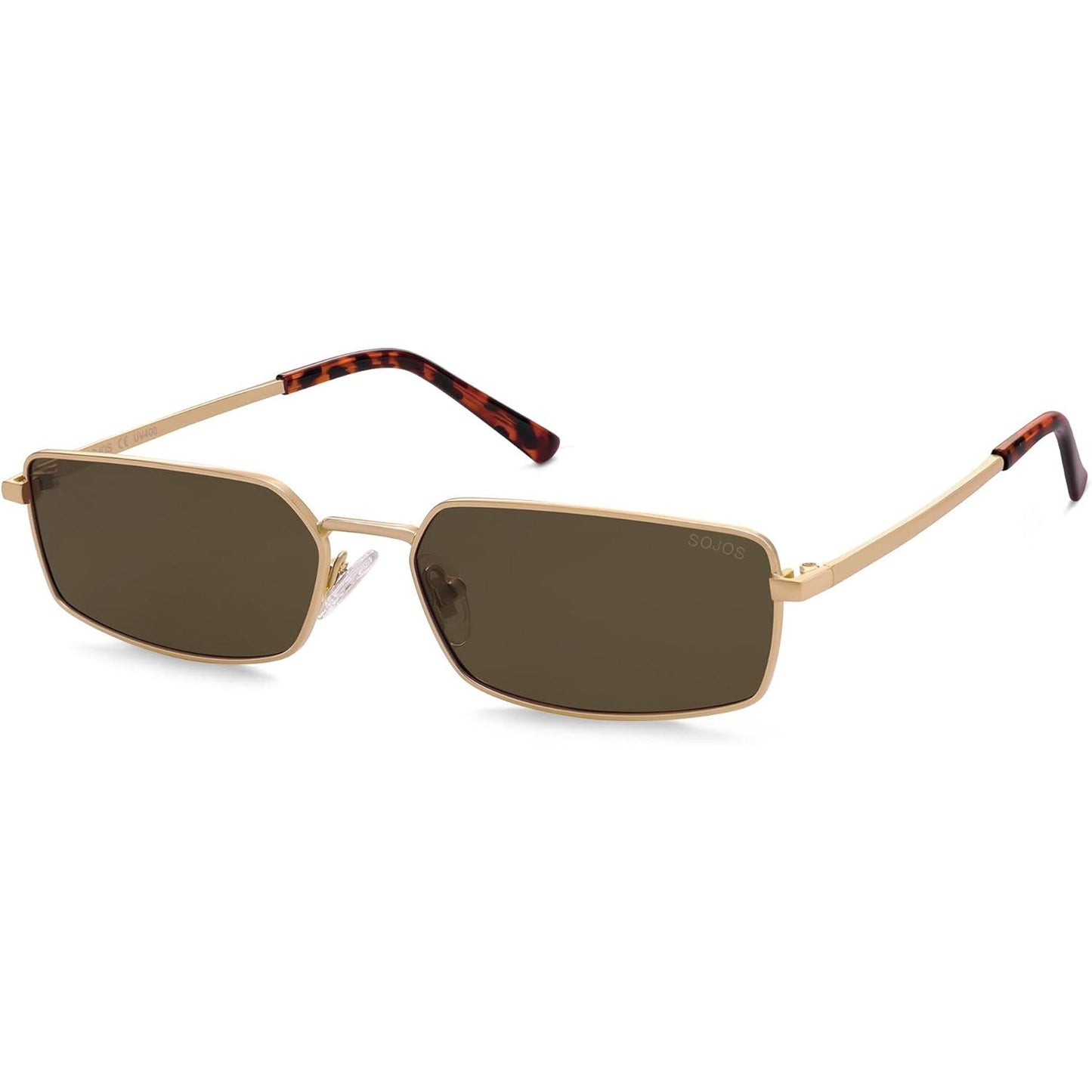 Rectangle Polarized Sunglasses for Women Men Flat Lenses UV400 Protection Vintage Shades