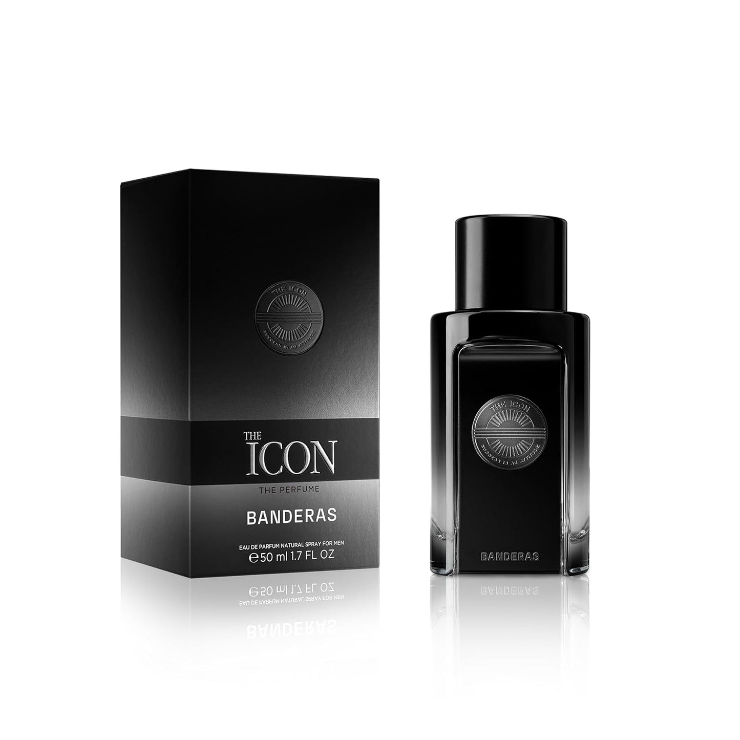 Antonio Banderas The Icon Eau de Parfum Hombre 1.7 Oz | Perfume Masculino Elegante, Amaderado y Duradero