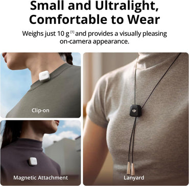 DJI Mic Mini (2 TX + 1 RX + Estuche de Carga) – Micrófono Lavalier Inalámbrico para iPhone, Android, Cámara – 48 h de Uso, Audio Detallado, Cancelación de Ruido, Autolimitador, Vlog, Streaming