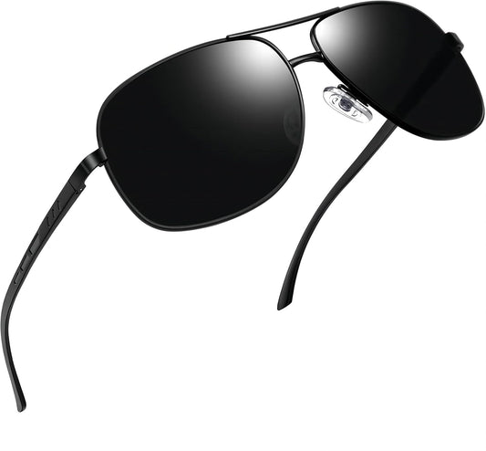 Joopin Lentes de Sol Aviador Metálicos Polarizados – Estilo Clásico Militar UV400