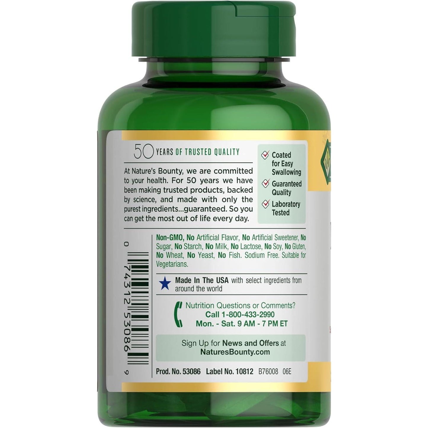 Magnesio 500 mg – 200 Tabletas | Nature’s Bounty | Salud Ósea y Muscular | Tabletas Recubiertas de Fácil Deglución | Sin Gluten