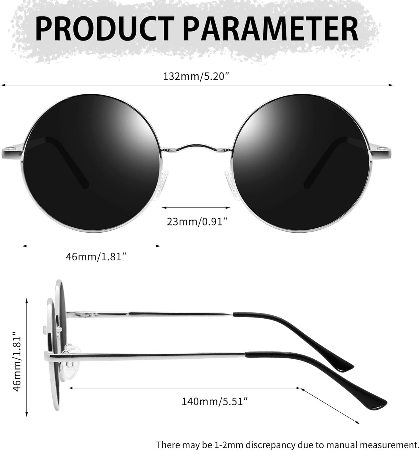 Joopin Lentes de Sol Redondos Retro – Polarizados UV400