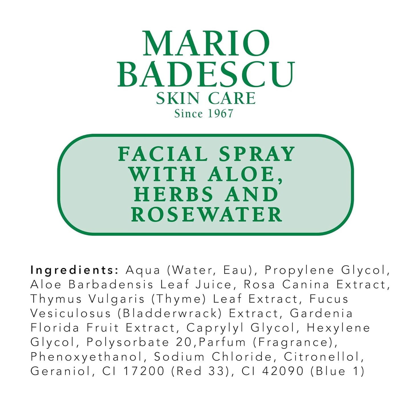 Bruma Facial con Aloe, Hierbas & Agua de Rosas | Hidrata, Reaviva y Ayuda a Clarificar | Acabado “dewy” | Apta para todo tipo de piel