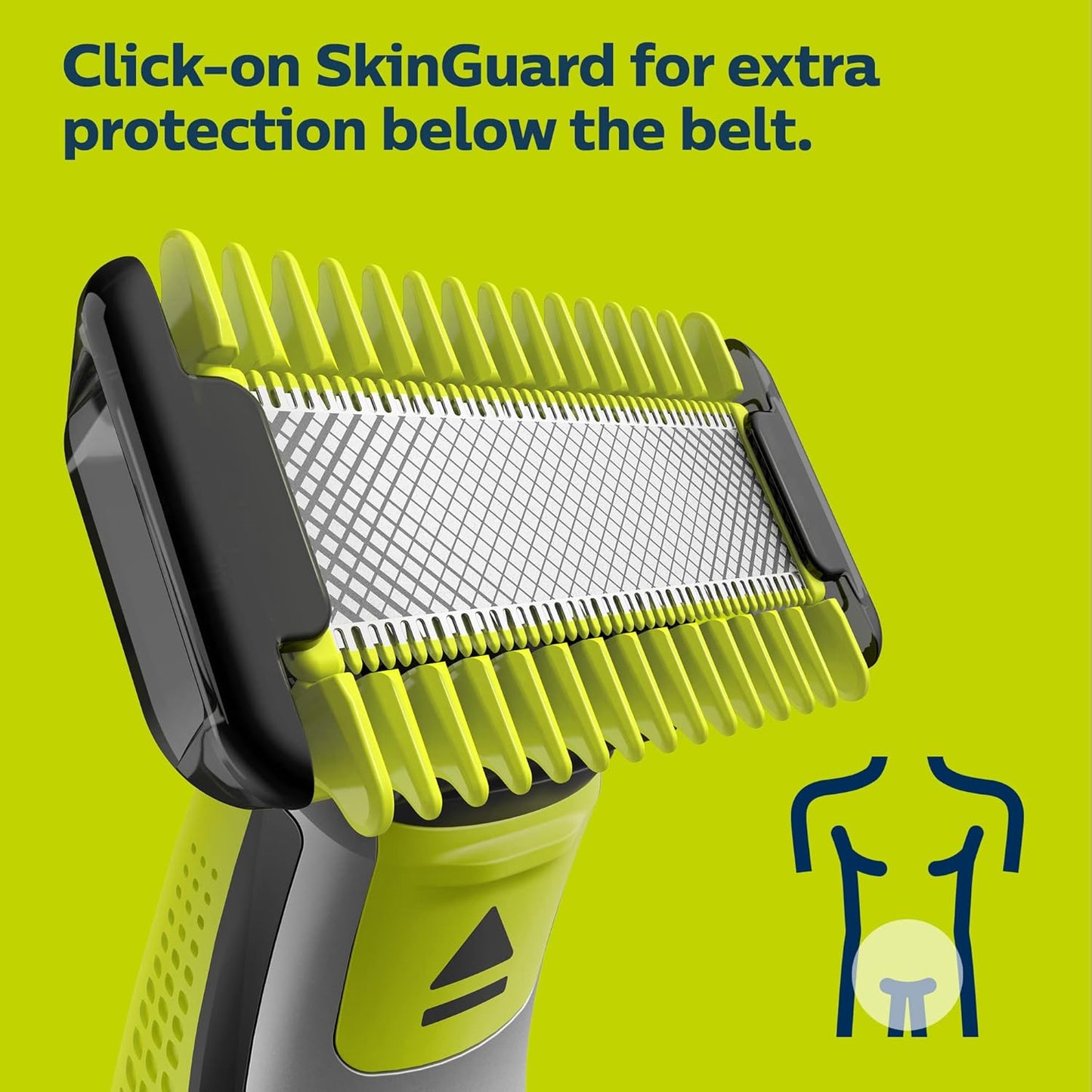 Philips OneBlade Face + Body (QP2630/70) | Recorta, Perfila y Afeita Cualquier Longitud – Uso Húmedo/Seco, 2 Cuchillas, Skin Guard, 4 Peines, 60 min