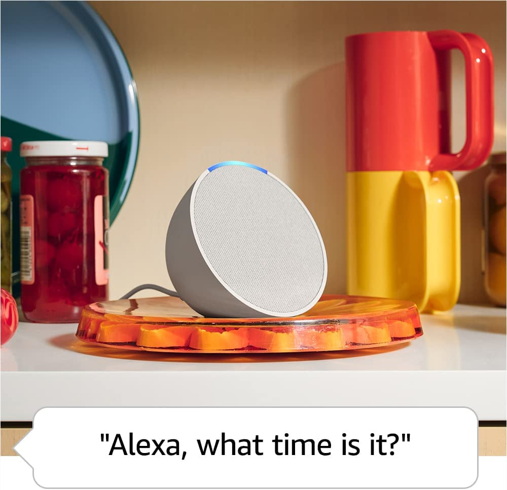 Echo Pop (Modelo más reciente) – Altavoz inteligente compacto con Alexa, Bluetooth, control de hogar inteligente – Color Carbón