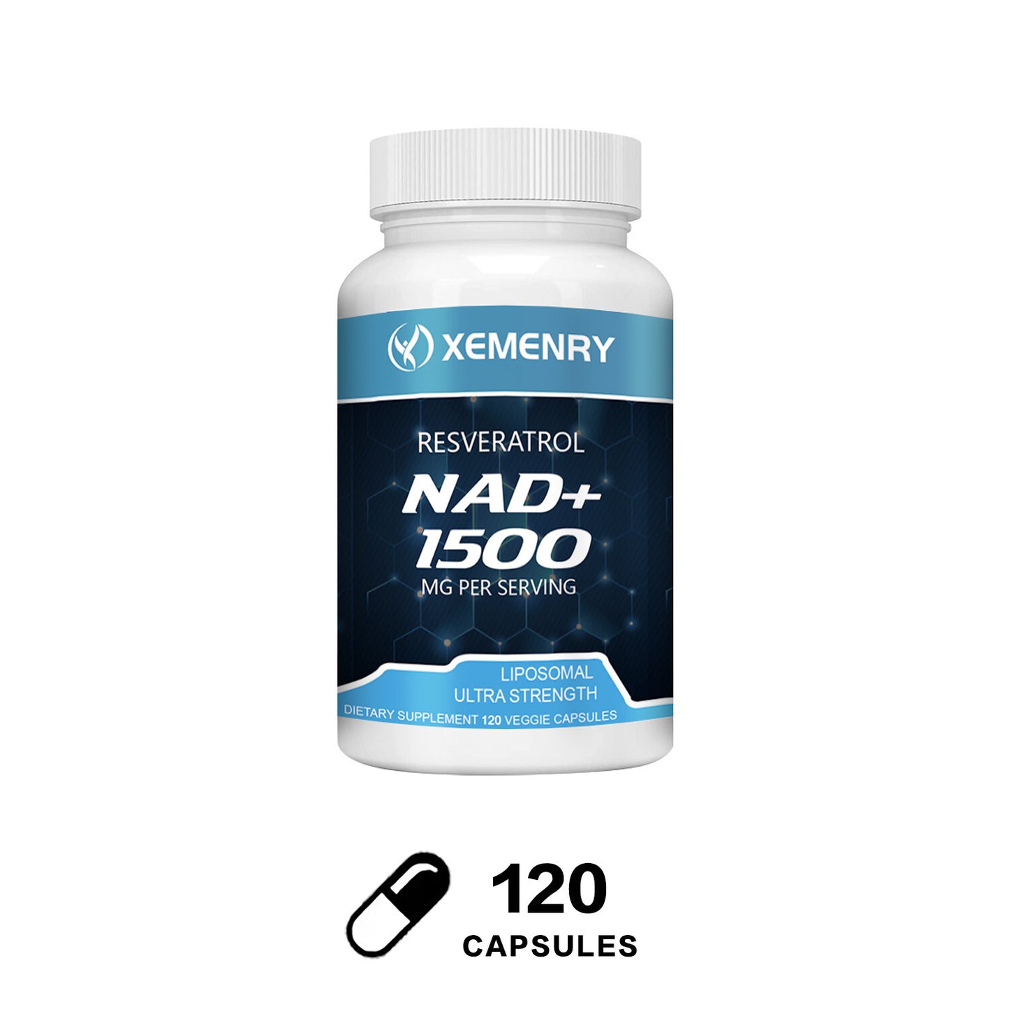 NAD+ 1500mg con Resveratrol Xemenry| Suplemento Antioxidante