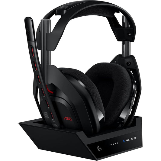 Astro A50 Omni-Platform Wireless Gaming Headset + Base Station for PS5, Xbox, PC: PLAYSYNC Audio Switcher, <16 Bit/48Khz (Console), <24 Bit/48 Khz (PC), 24Hr Battery, 2.4Ghz & BT - Black
