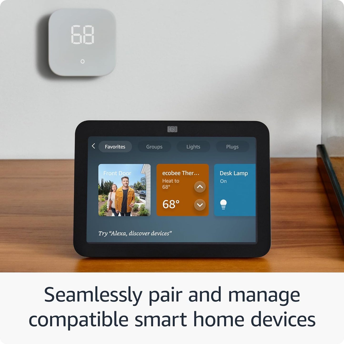 Echo Show 8 (Newest Model), with Spatial Audio, Smart Home Hub, and Alexa, Charcoal