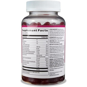 Gomitas Multivitamínicas para Adultos, 150 uds (75 días) – Sabor Frutos Rojos & Cereza | Amazon Basics (antes Solimo)