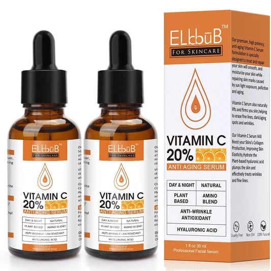 Sérum Antiage de Vitamina C 20% + Ácido Hialurónico Puro | Alta Potencia