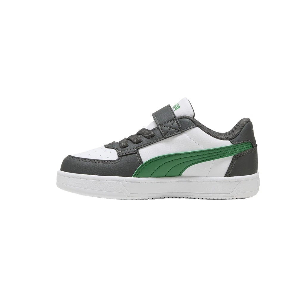 Zapatillas PUMA Caven 2.0 Niño Pequeño – Gris Verde Blanco | Sneakers Casual Comfort