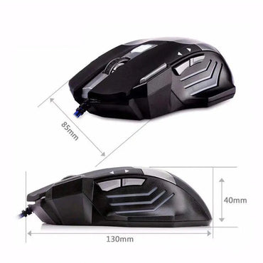 5500 DPI Gaming Mouse – Ratón Gamer con Cable USB, 7 Botones Programables, LED Respiración, Compatible con Laptop y PC