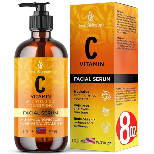 Serum de Vit C para Rostro y Ojos (8 Oz) — Iluminador y Reductor de Manchas Oscuras