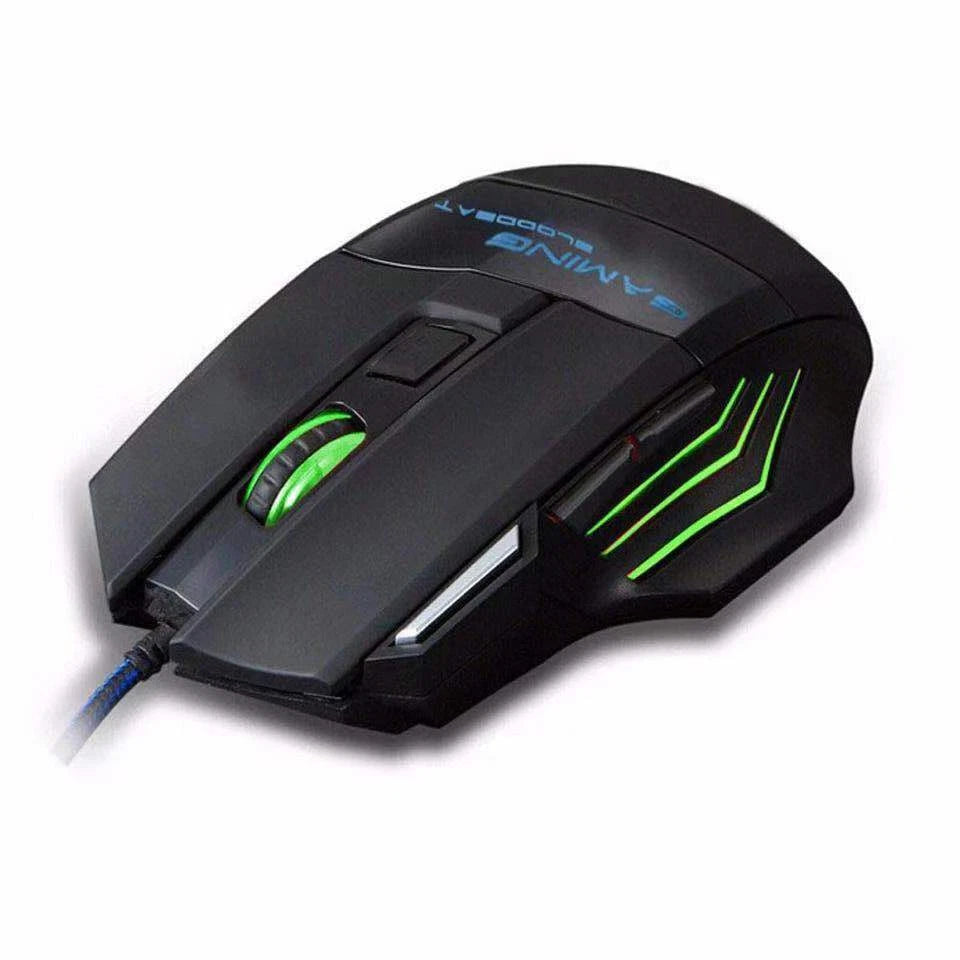 5500 DPI Gaming Mouse – Ratón Gamer con Cable USB, 7 Botones Programables, LED Respiración, Compatible con Laptop y PC