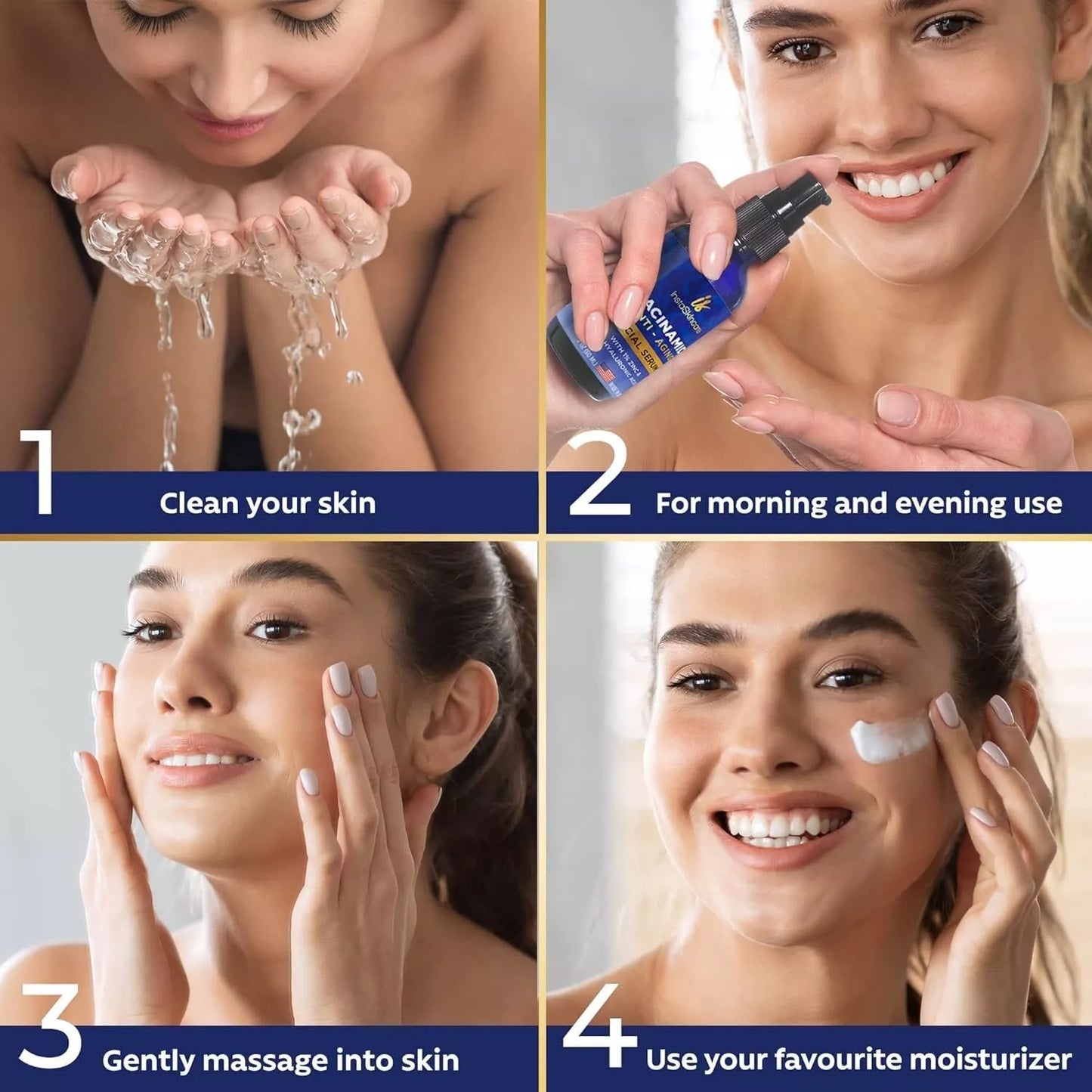 Serum Niacinamida 10% para Rostro con Zinc 1% y Vit B3 (8 Oz) — Iluminador y Antienvejecimiento