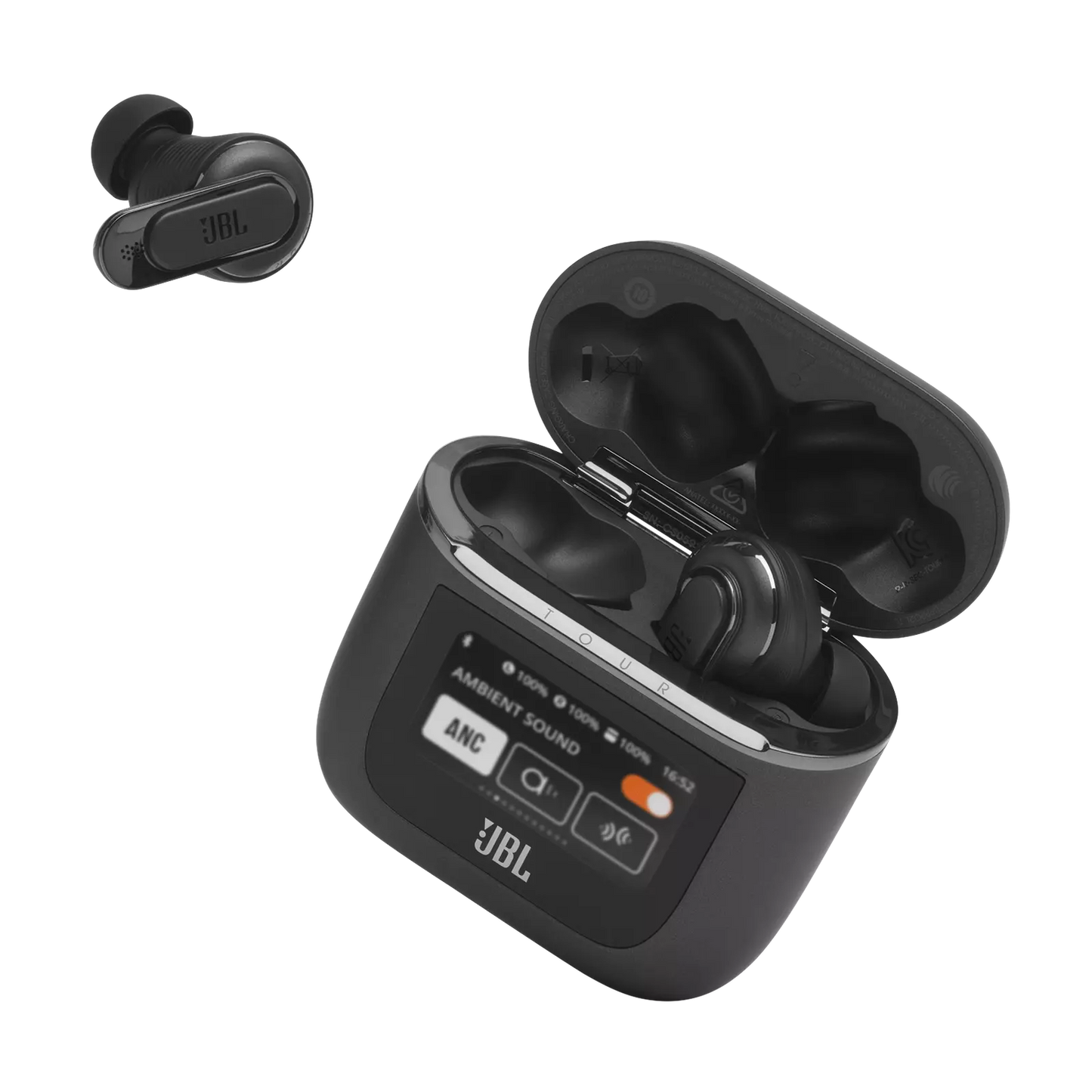 JBL Tour Pro 2 – Auriculares Bluetooth Inalámbricos con Cancelación de Ruido Adaptativa y Smart Case – Color Negro