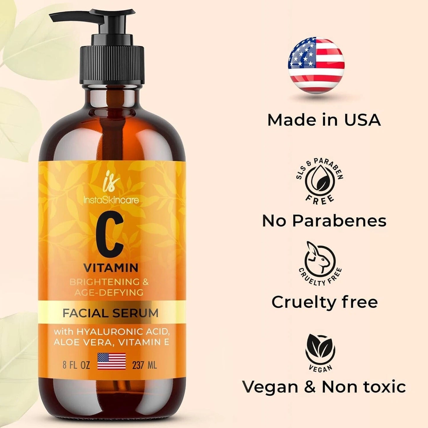 Serum de Vit C para Rostro y Ojos (8 Oz) — Iluminador y Reductor de Manchas Oscuras