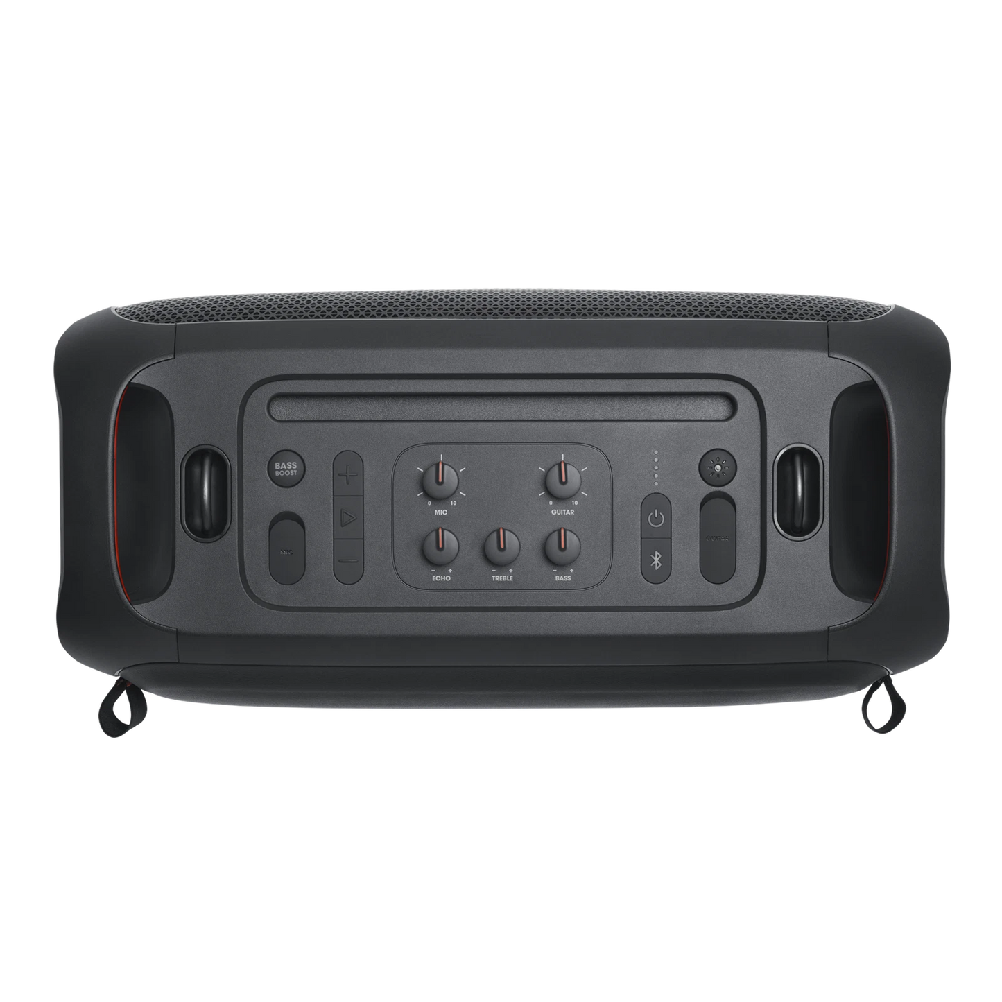 JBL PartyBox On-The-Go – Altavoz Bluetooth Portátil para Fiestas con Micrófono Inalámbrico – IPX4 – Luz LED Sincronizada