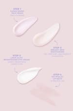 Florence by Mills Happy Days Skincare Set  | Set de Cuidado Facial con Limpiador, Hidratante, Contorno de Ojos y Bálsamo Labial – 4 Piezas