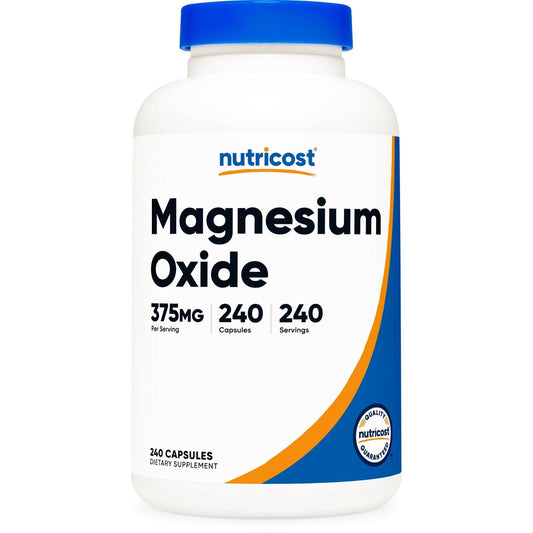 Nutricost Magnesio Oxido 375 mg – 240 Cápsulas