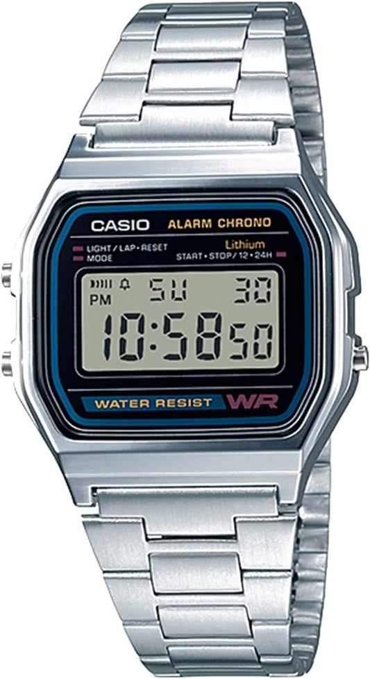 Casio A158WA – Reloj Digital Vintage Unisex con Luz LED y Batería de 7 Años