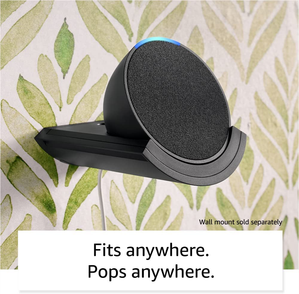Echo Pop (Modelo más reciente) – Altavoz inteligente compacto con Alexa, Bluetooth, control de hogar inteligente – Color Carbón
